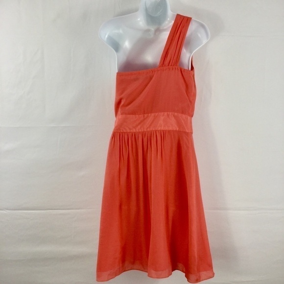 THE Limited Coral One Shoulder Dress Size 8 - Picture 2 of 5